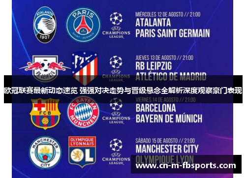 欧冠联赛最新动态速览 强强对决走势与晋级悬念全解析深度观察豪门表现