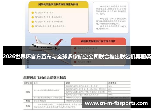 2026世界杯官方宣布与全球多家航空公司联合推出联名机票服务